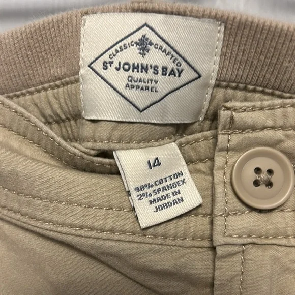 St. John's Bay Tan Cargo Shorts Casual Cotton Blend - Picture 4 of 6